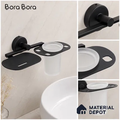 Soap Dish with Tumbler Holder 9507-TH Toucan Black Matt Finish SS 304 | 5 Years Warranty