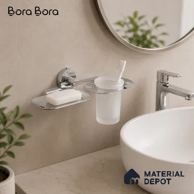 Soap Dish with Tumbler Holder 9507-TH Toucan Chrome Finish SS 304 | 5 Years Warranty