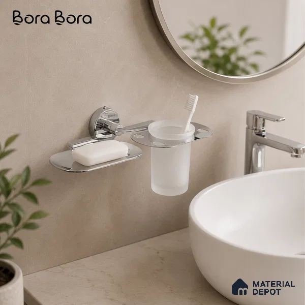 Soap Dish with Tumbler Holder 9507-TH Toucan Chrome Finish SS 304 | 5 Years Warranty