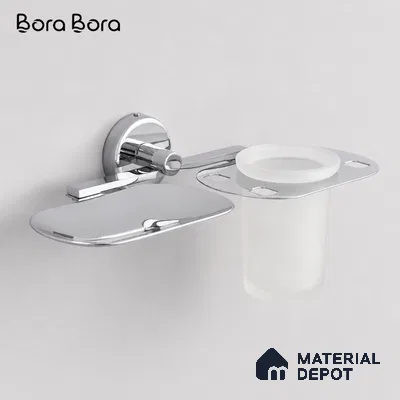 Soap Dish with Tumbler Holder 9507-TH Toucan Chrome Finish SS 304 | 5 Years Warranty