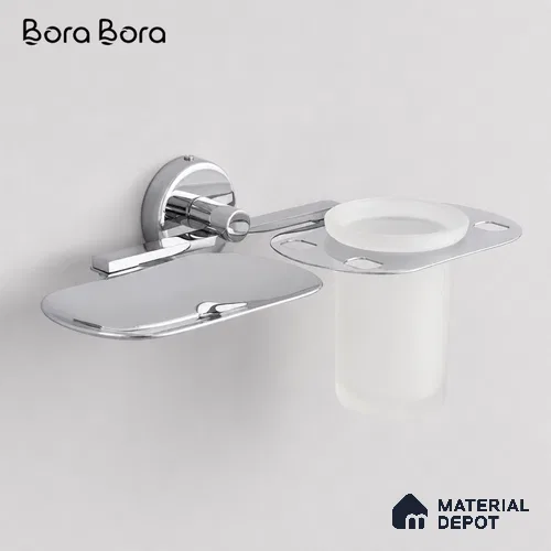 Soap Dish with Tumbler Holder 9507-TH Toucan Chrome Finish SS 304 | 5 Years Warranty