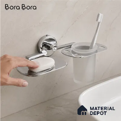 Soap Dish with Tumbler Holder 9507-TH Toucan Chrome Finish SS 304 | 5 Years Warranty