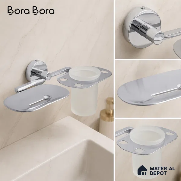Soap Dish with Tumbler Holder 9507-TH Toucan Chrome Finish SS 304 | 5 Years Warranty