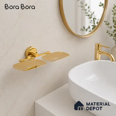 Double Soap Dish 9205-DSD Toucan Gold Finish SS 304 | 5 Years Warranty