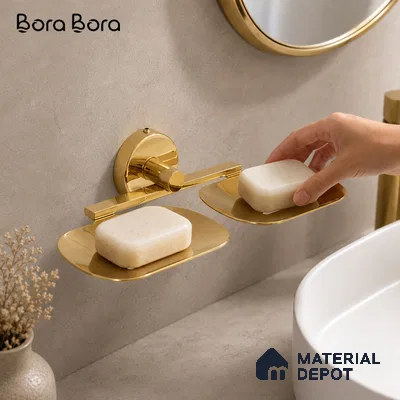 Double Soap Dish 9205-DSD Toucan Gold Finish SS 304 | 5 Years Warranty