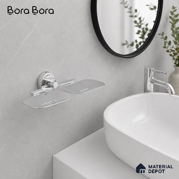 Double Soap Dish 9205-DSD Toucan Chrome Finish SS 304 | 5 Years Warranty