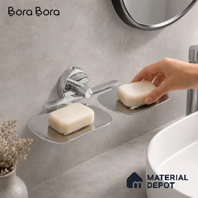 Double Soap Dish 9205-DSD Toucan Chrome Finish SS 304 | 5 Years Warranty