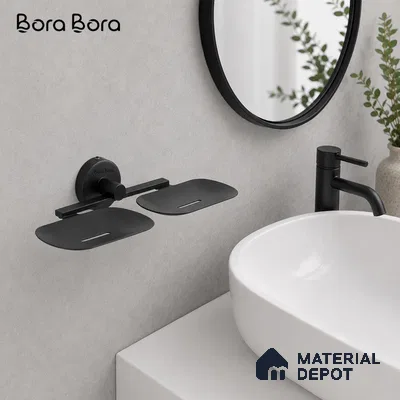 Double Soap Dish 9205-DSD Toucan Black Matt Finish SS 304 | 5 Years Warranty