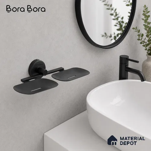 Double Soap Dish 9205-DSD Toucan Black Matt Finish SS 304 | 5 Years Warranty