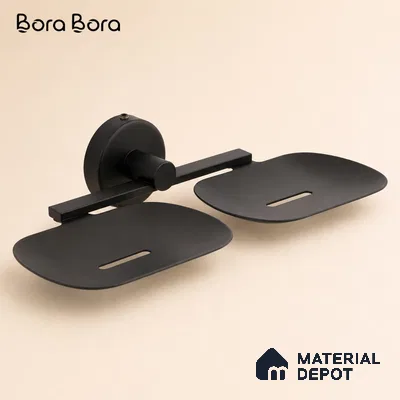 Double Soap Dish 9205-DSD Toucan Black Matt Finish SS 304 | 5 Years Warranty