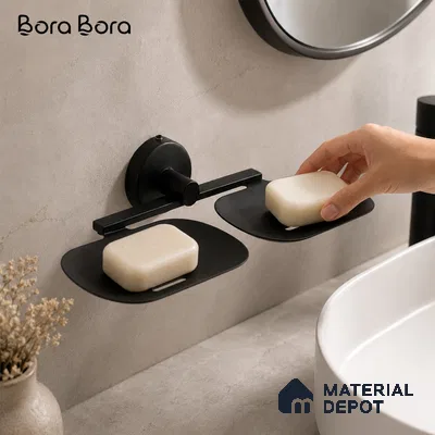 Double Soap Dish 9205-DSD Toucan Black Matt Finish SS 304 | 5 Years Warranty