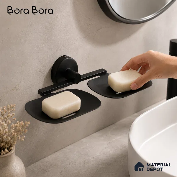 Double Soap Dish 9205-DSD Toucan Black Matt Finish SS 304 | 5 Years Warranty