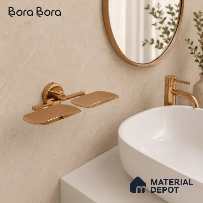 Double Soap Dish 9205-DSD Toucan Rose Gold Finish SS 304 | 5 Years Warranty