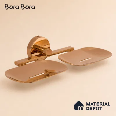 Double Soap Dish 9205-DSD Toucan Rose Gold Finish SS 304 | 5 Years Warranty