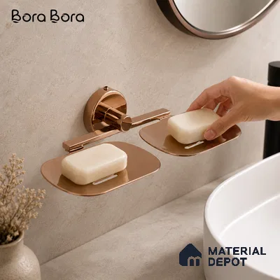 Double Soap Dish 9205-DSD Toucan Rose Gold Finish SS 304 | 5 Years Warranty