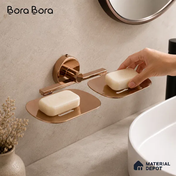 Double Soap Dish 9205-DSD Toucan Rose Gold Finish SS 304 | 5 Years Warranty