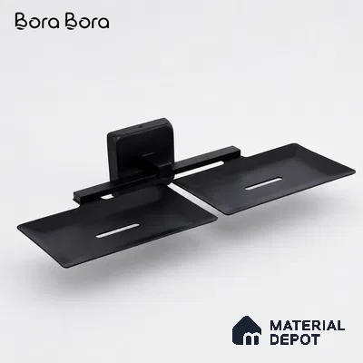 Double Soap Dish 9105-DSD Robiee Black Matt Finish SS 304 | 5 Years Warranty