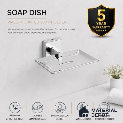 Soap Dish 9104-SD Robiee Chrome Finish SS 304 | 5 Years Warranty