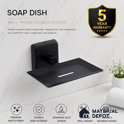 Soap Dish 9104-SD Robiee Black Matt Finish SS 304 | 5 Years Warranty