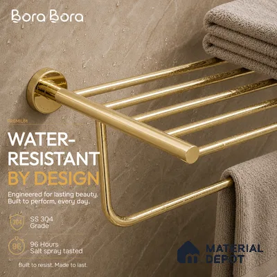 Towel Rack 9301-TWR Toucan Gold Finish SS 304 | 5 Years Warranty