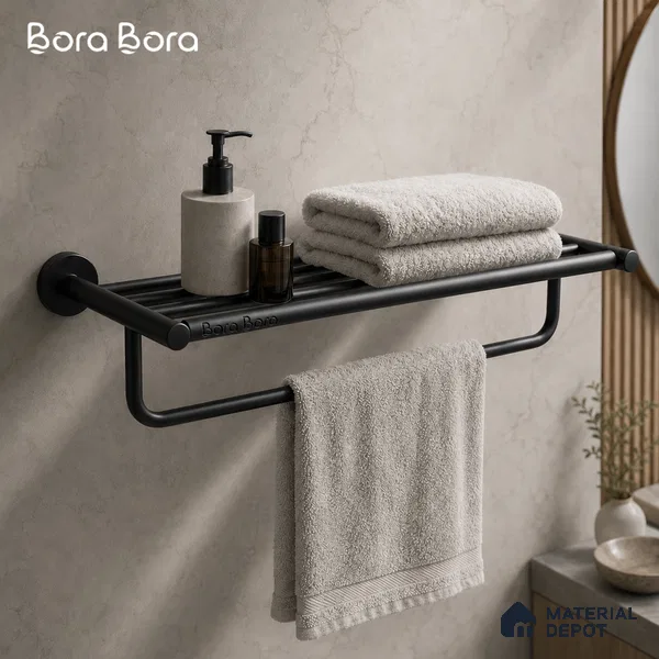 Towel Rack 9301-TWR Toucan Black Matt Finish SS 304 | 5 Years Warranty
