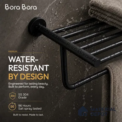 Towel Rack 9301-TWR Toucan Black Matt Finish SS 304 | 5 Years Warranty