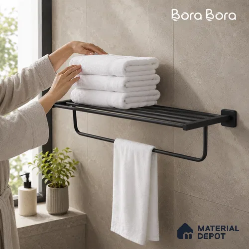 Towel Rack 9101-TWR Robiee Black Matt Finish SS 304 | 5 Years Warranty