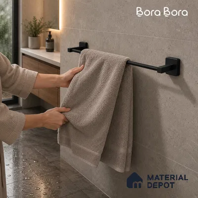 Towel Rod 9102-TRD Robiee Black Matt Finish SS 304 | 5 Years Warranty