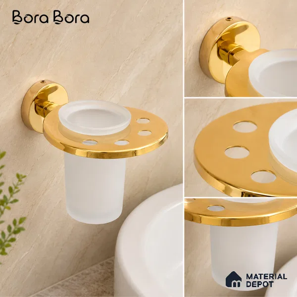 Tumbler Holder 9307-TH Toucan Gold Finish SS 304 | 5 Years Warranty
