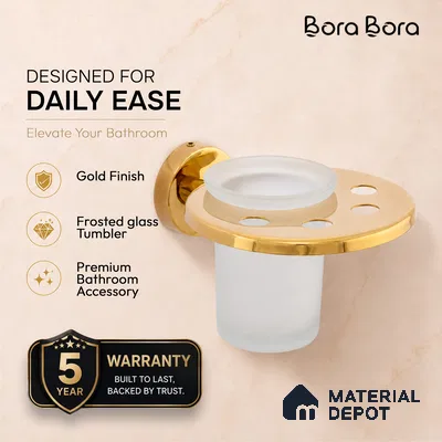Tumbler Holder 9307-TH Toucan Gold Finish SS 304 | 5 Years Warranty