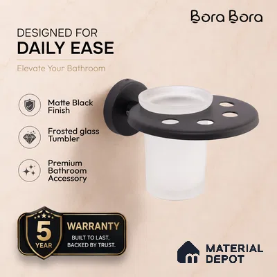 Tumbler Holder 9307-TH Toucan Black Matt Finish SS 304 | 5 Years Warranty
