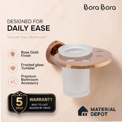 Tumbler Holder 9307-TH Toucan Rose Gold Finish SS 304 | 5 Years Warranty