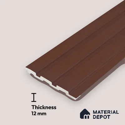 Wooden Look PN 06835 9.2 ft x 4.9 inch Charcoal Panel - 12 mm | Suitable for Living Room, Bedroom & TV Cabinet | Width is Subjected to 5% Variation