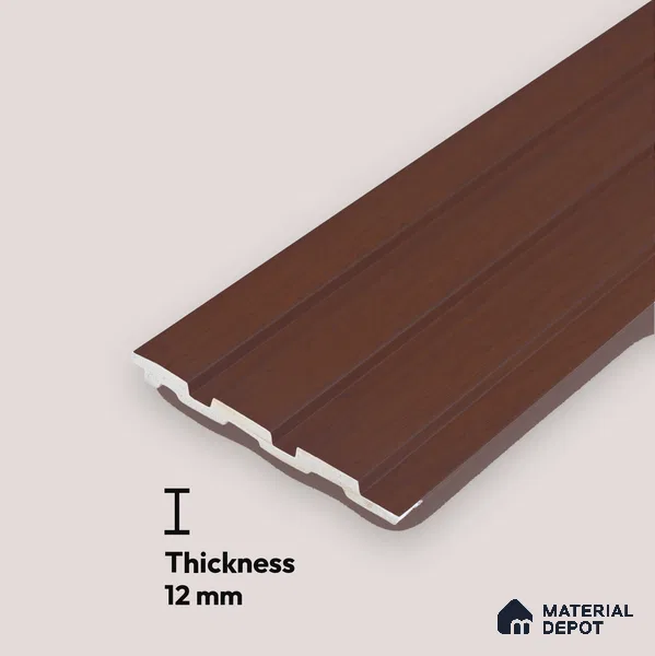 Wooden Look PN 06835 9.2 ft x 4.9 inch Charcoal Panel - 12 mm | Suitable for Living Room, Bedroom & TV Cabinet | Width is Subjected to 5% Variation