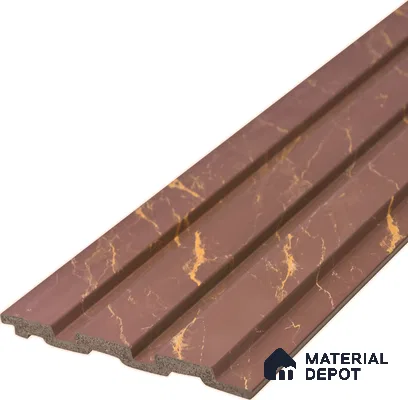 Mocha Brown Marble Look PN 06850 9.2 ft x 4.9 inch Charcoal Panel - 12 mm | Suitable for Living Room, Bedroom & TV Cabinet | Width is Subjected to 5% Variation