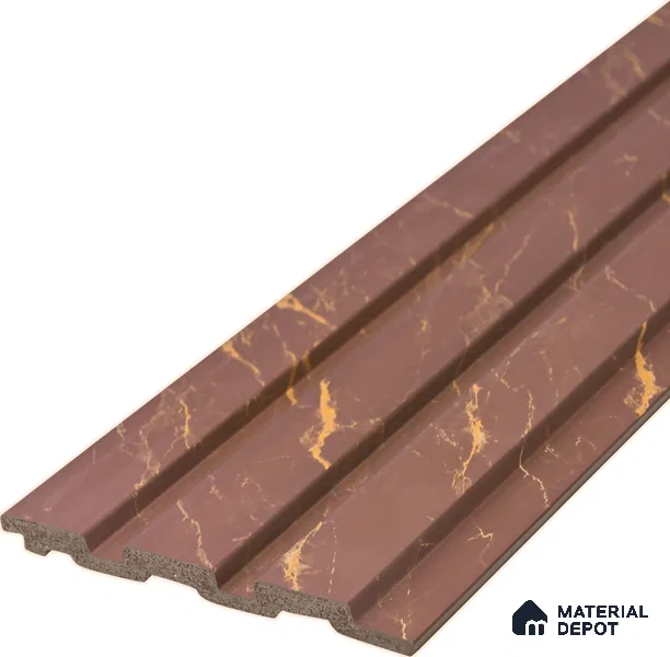 Mocha Brown Marble Look PN 06850 9.2 ft x 4.9 inch Charcoal Panel - 12 mm | Suitable for Living Room, Bedroom & TV Cabinet | Width is Subjected to 5% Variation