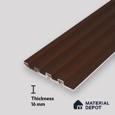 Wooden Look PN 06873 9.2 ft x 6.1 inch Charcoal Panel - 16 mm | Suitable for Living Room, Bedroom & TV Cabinet | Width is Subjected to 5% Variation