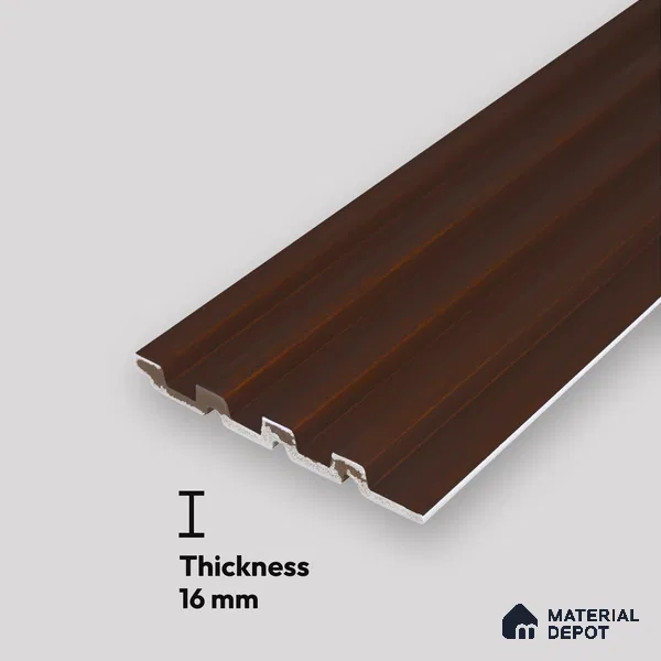 Wooden Look PN 06873 9.2 ft x 6.1 inch Charcoal Panel - 16 mm | Suitable for Living Room, Bedroom & TV Cabinet | Width is Subjected to 5% Variation