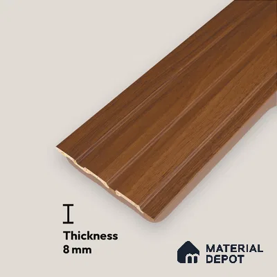 Wooden Look PN 07060 9.5 ft x 4.6 inch Charcoal Panel - 8 mm | Suitable for Feature Wall, TV Unit & Living Room | Width is Subjected to 5% Variation