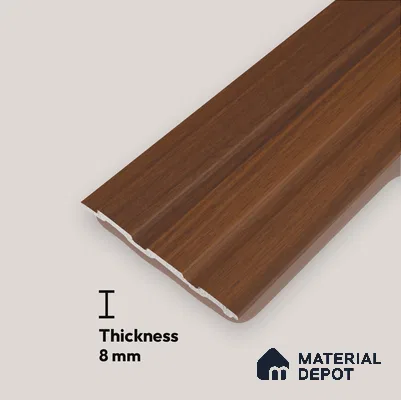 Wooden Look PN 07062 9.5 ft x 4.6 inch Charcoal Panel - 8 mm | Suitable for Feature Wall, TV Unit & Living Room | Width is Subjected to 5% Variation