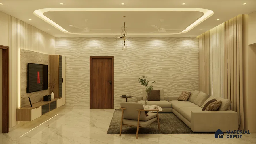 Jadhav Waves 8.6 ft x 18.5 ft CNC Made HDHMR Panels - 25 mm