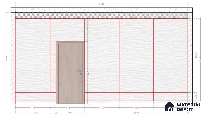 Jadhav Waves 8.6 ft x 18.5 ft CNC Made HDHMR Panels - 25 mm