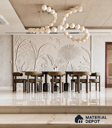 Botanical Canopy 7 ft 9 inch x 5 ft CNC Made MDF Panel - 17 mm
