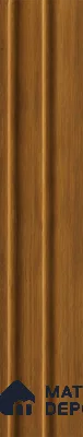 Oak Wood Ocre 10 ft x 0.89 ft (3060x270 mm) Wave Design Interior & Exterior Wall & Ceiling Panel - 16 mm | Suitable for Balcony, Facade & Open Area | Width is Subjected to 5% Variation