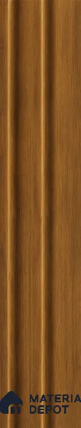 Oak Wood Ocre 10 ft x 0.89 ft (3060x270 mm) Wave Design Interior & Exterior Wall & Ceiling Panel - 16 mm | Suitable for Balcony, Facade & Open Area | Width is Subjected to 5% Variation