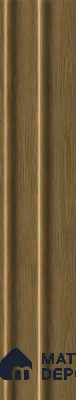 Spiced Walnut 10 ft x 0.89 ft (3060x270 mm) Wave Design Interior & Exterior Wall & Ceiling Panel - 16 mm | Suitable for Balcony, Facade & Open Area | Width is Subjected to 5% Variation
