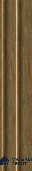 Spiced Walnut 10 ft x 0.89 ft (3060x270 mm) Wave Design Interior & Exterior Wall & Ceiling Panel - 16 mm | Suitable for Balcony, Facade & Open Area | Width is Subjected to 5% Variation