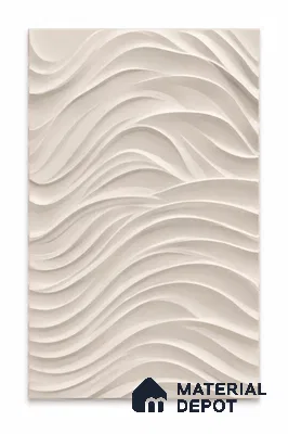 Serene Layered Waves 5.3 ft x 4.75 ft CNC Made HDHMR Panel - 30 mm