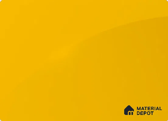 Yellow Solid Colors Look LM 26733 8 ft x 4 ft High Gloss Finish Decorative Laminate- 1 mm | Ideal For Living room, bedroom, and kitchen cabinets