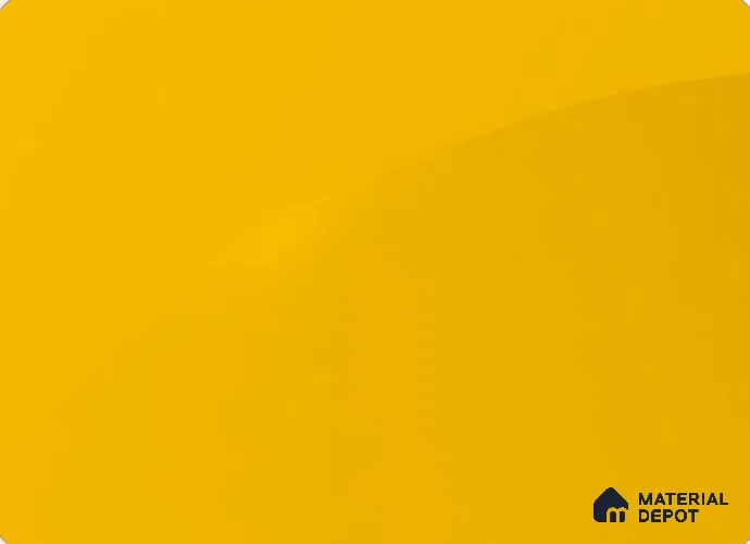 Yellow Solid Colors Look LM 26733 8 ft x 4 ft High Gloss Finish Decorative Laminate- 1 mm | Ideal For Living room, bedroom, and kitchen cabinets